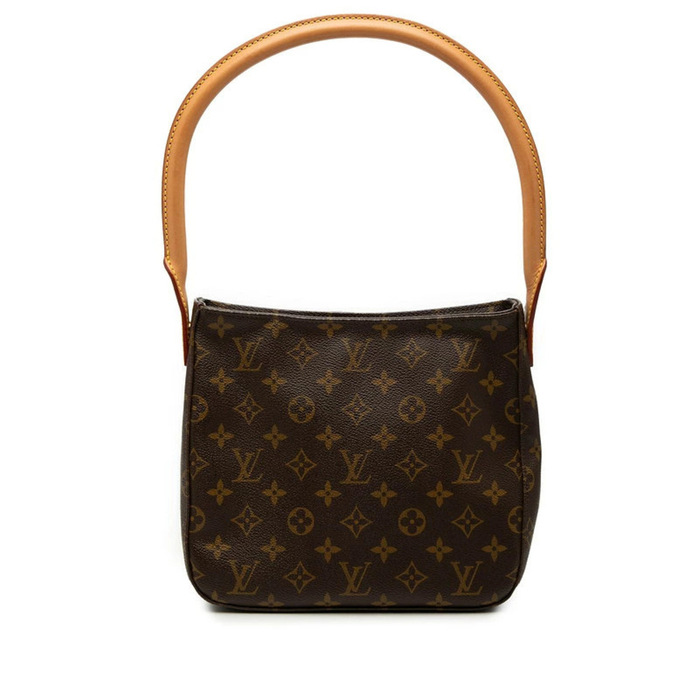 Louis Vuitton Monogram Looping Shoulder Bag Handbag Brown Leather